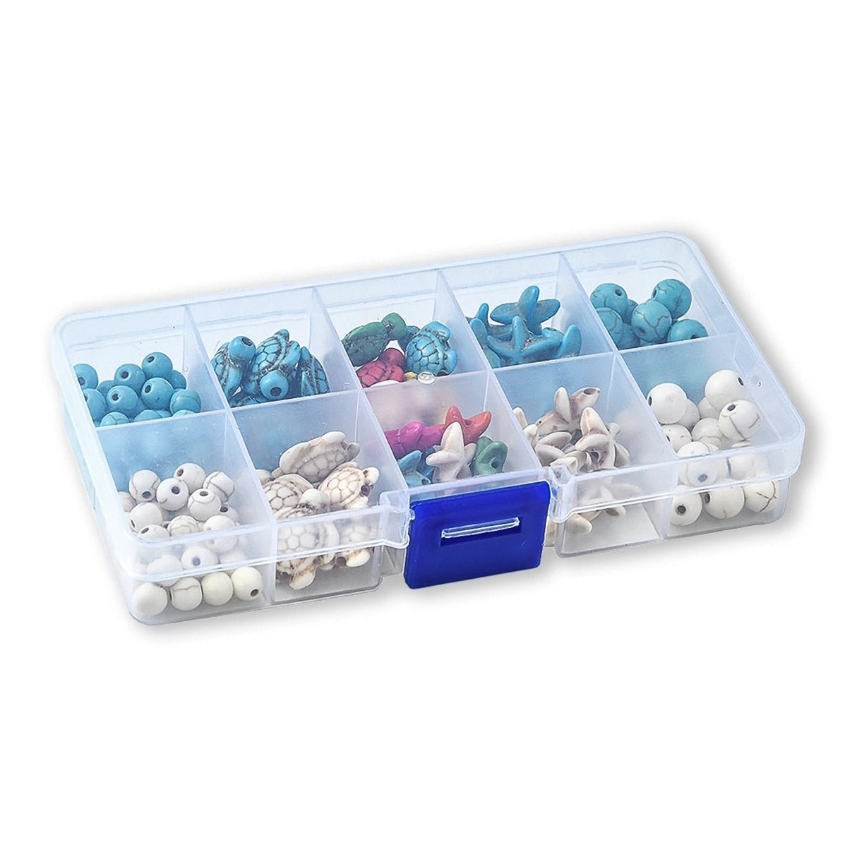 DIY Acrylperlen - Set „Synthetic Turquoise“ – Meeresmotive, bunt gemischt - PerlineBeads SA