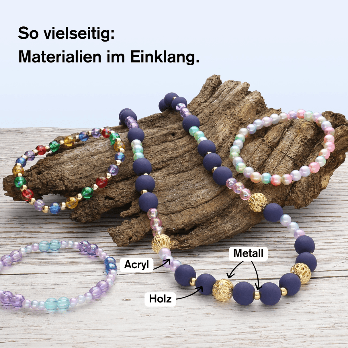 DIY Armband - Bastelset mit runden Acrylperlen - PerlineBeads SA