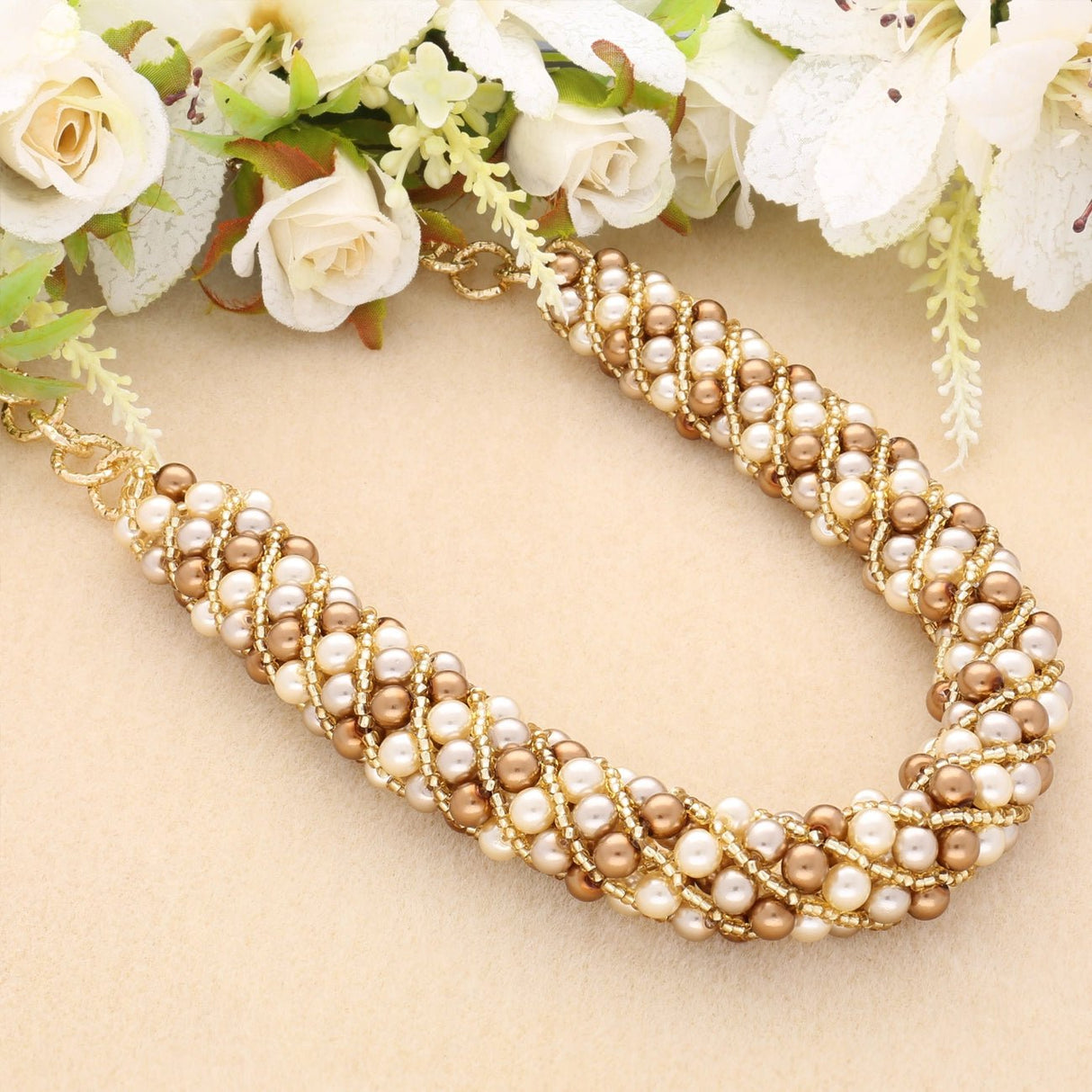 DIY - Set Torchon: Spiralkette aus böhmischen Glasperlen - PerlineBeads SA