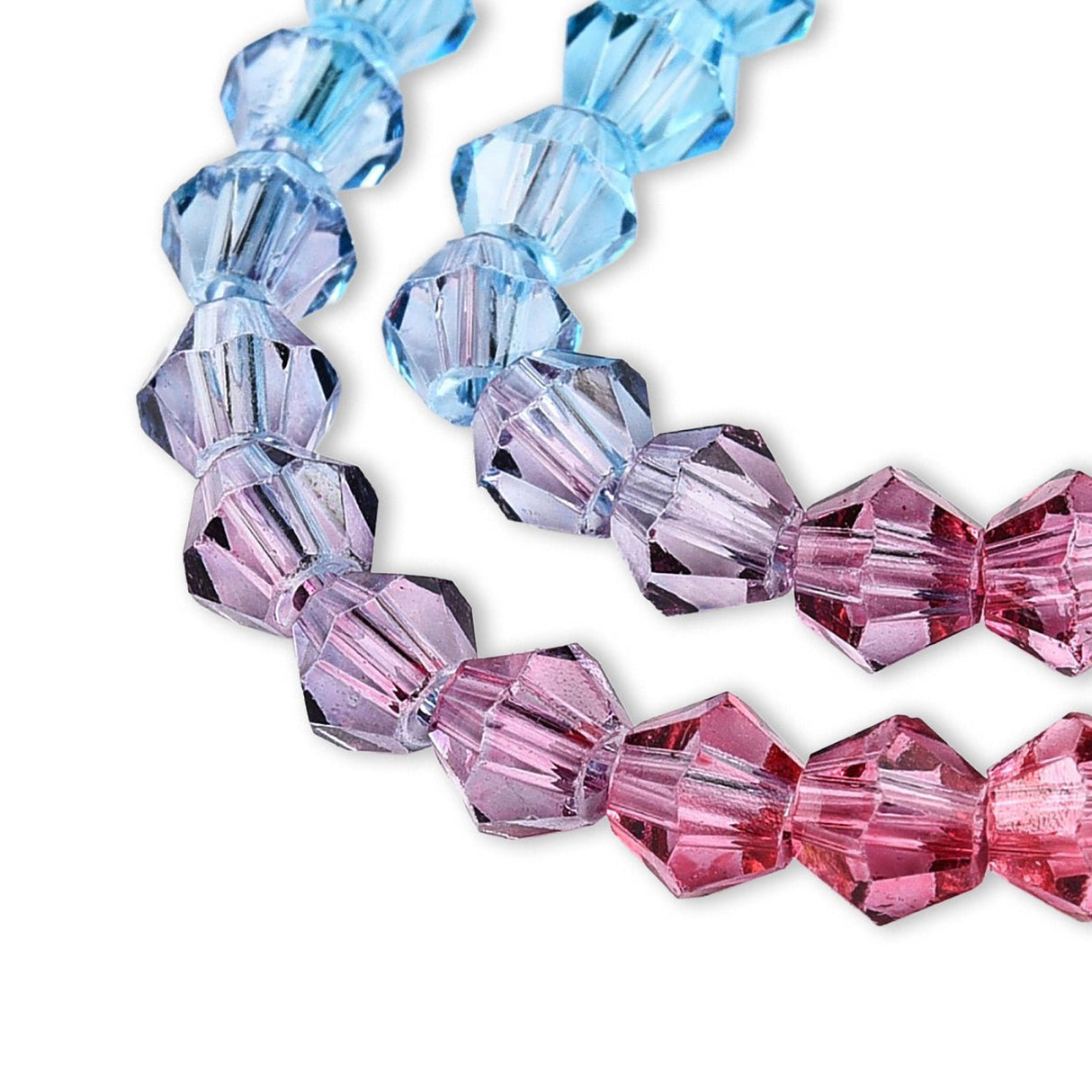 Doppelkegel aus Glas ⋅ 6 mm ⋅ Coral Breeze - PerlineBeads SA