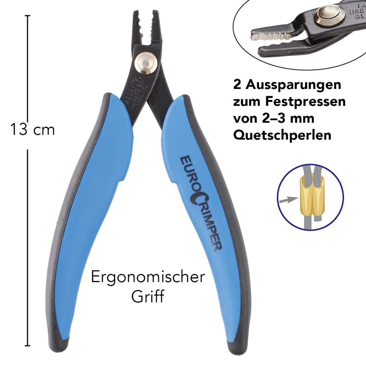 DOUBLE NOTCH CRIMPER – Perfekte Crimps für 2–3 mm Quetschperlen - PerlineBeads SA