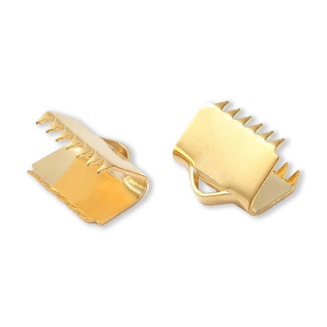 Edelstahl Bandklemme 10 mm - Goldfarbig - PerlineBeads SA