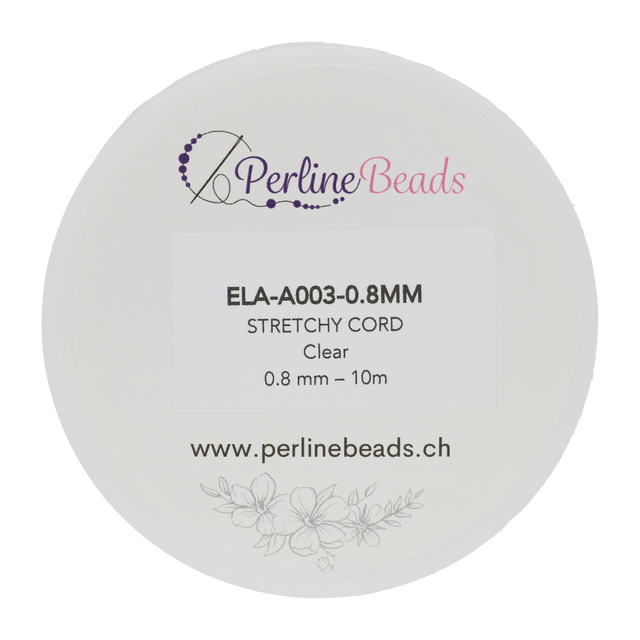 Elastischen Faden Stretchy Cord 0,8 mm - Klar - PerlineBeads SA