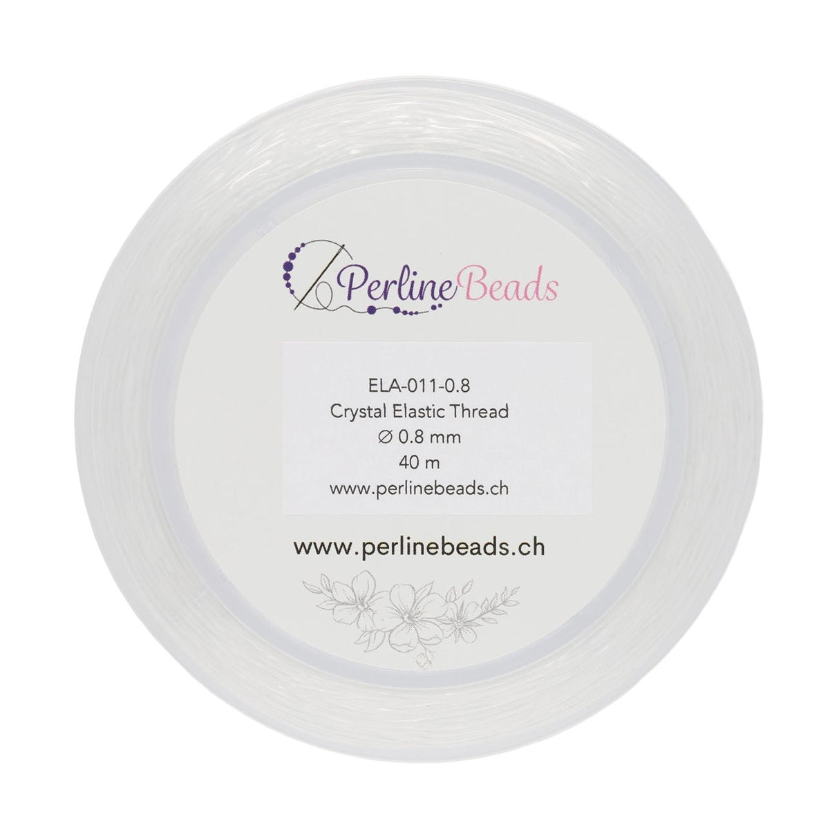 Elastischer Nylonfaden 0,8 mm – Korea Qualität (40 m) - PerlineBeads SA