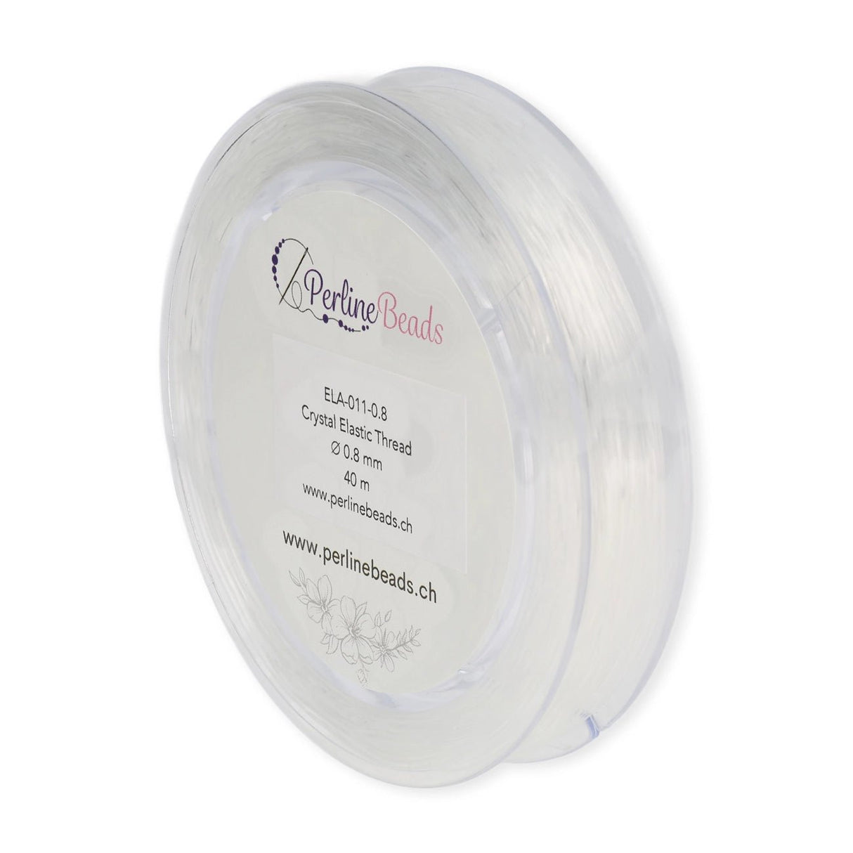 Elastischer Nylonfaden 0,8 mm – Korea Qualität (40 m) - PerlineBeads SA