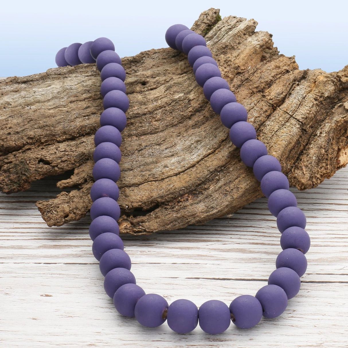 Farbige Holzperlen – ca. Ø 10 mm - Lavendel - PerlineBeads SA