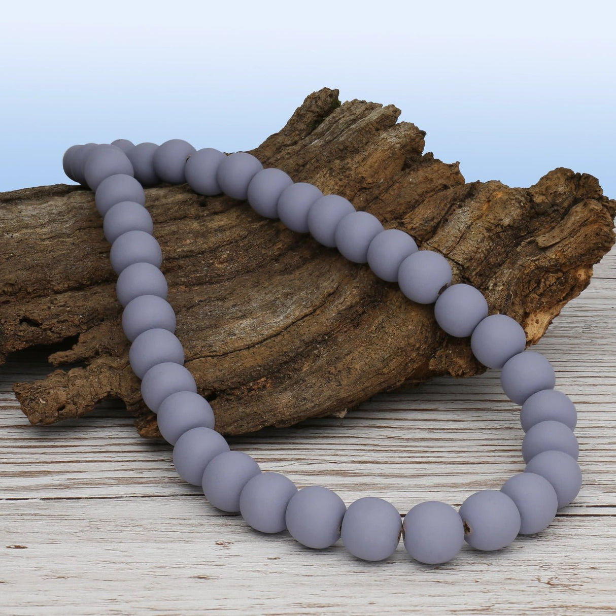 Farbige Holzperlen – ca. Ø 12 mm - Lavendel Hell - PerlineBeads SA