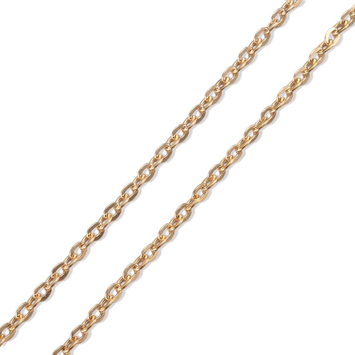 Fertige Halskette 45 cm – Edelstahl – Farbe Gold - PerlineBeads SA