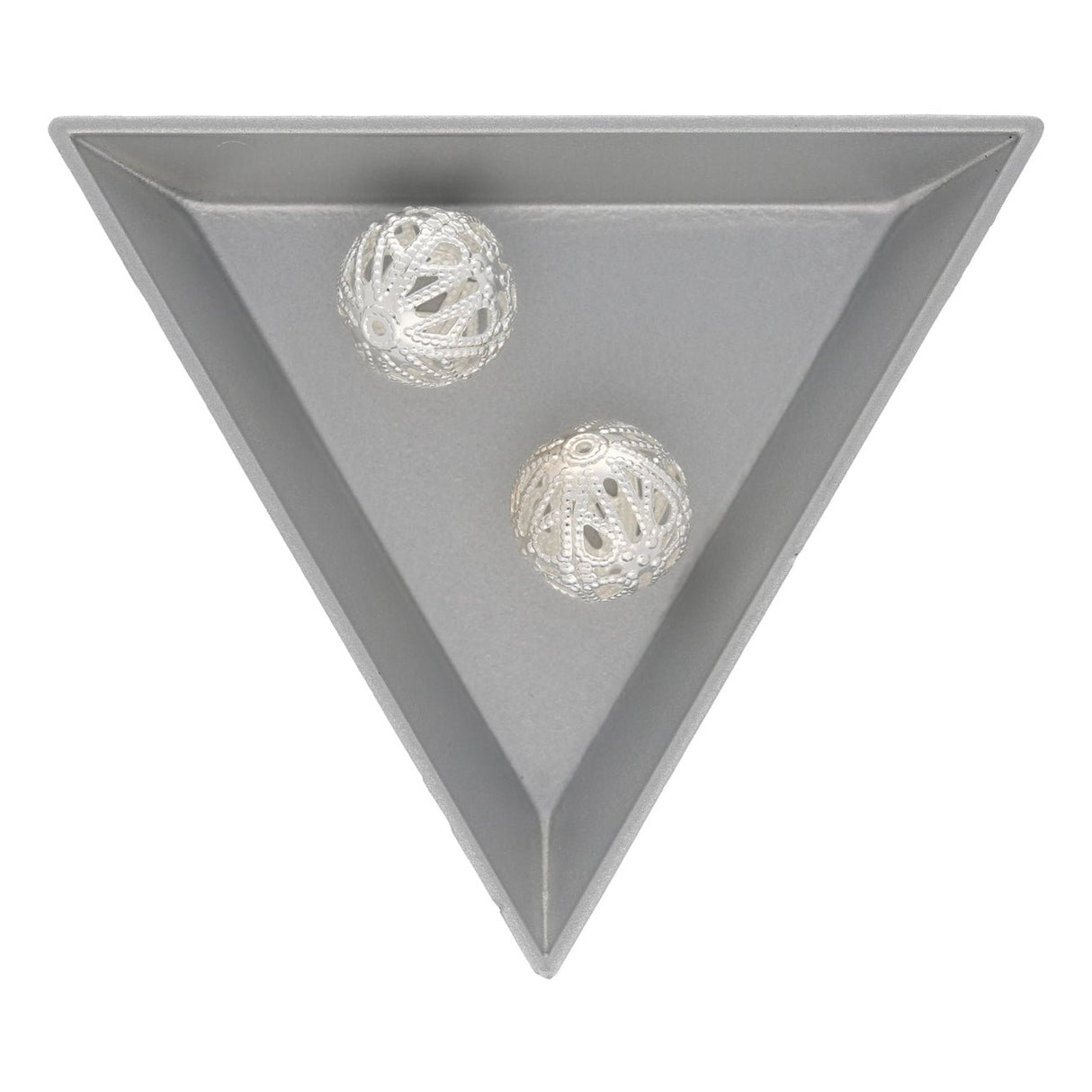 Filigrane Metallperlen rund | silberfarben | Ø ca. 13.5 mm | (2 Stk.) - PerlineBeads SA