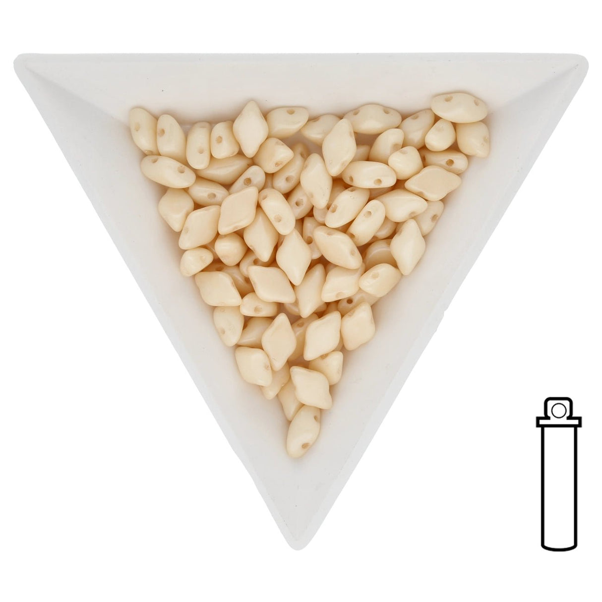 GemDuo - Chalk Beige Luster - PerlineBeads SA