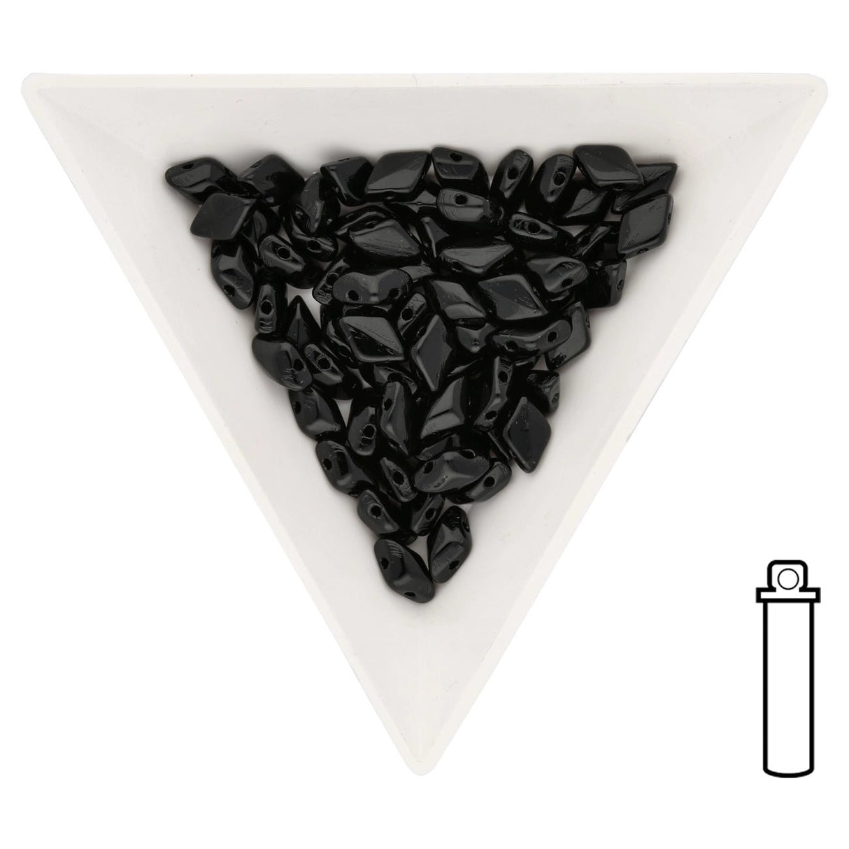 GemDuo - Jet - PerlineBeads SA