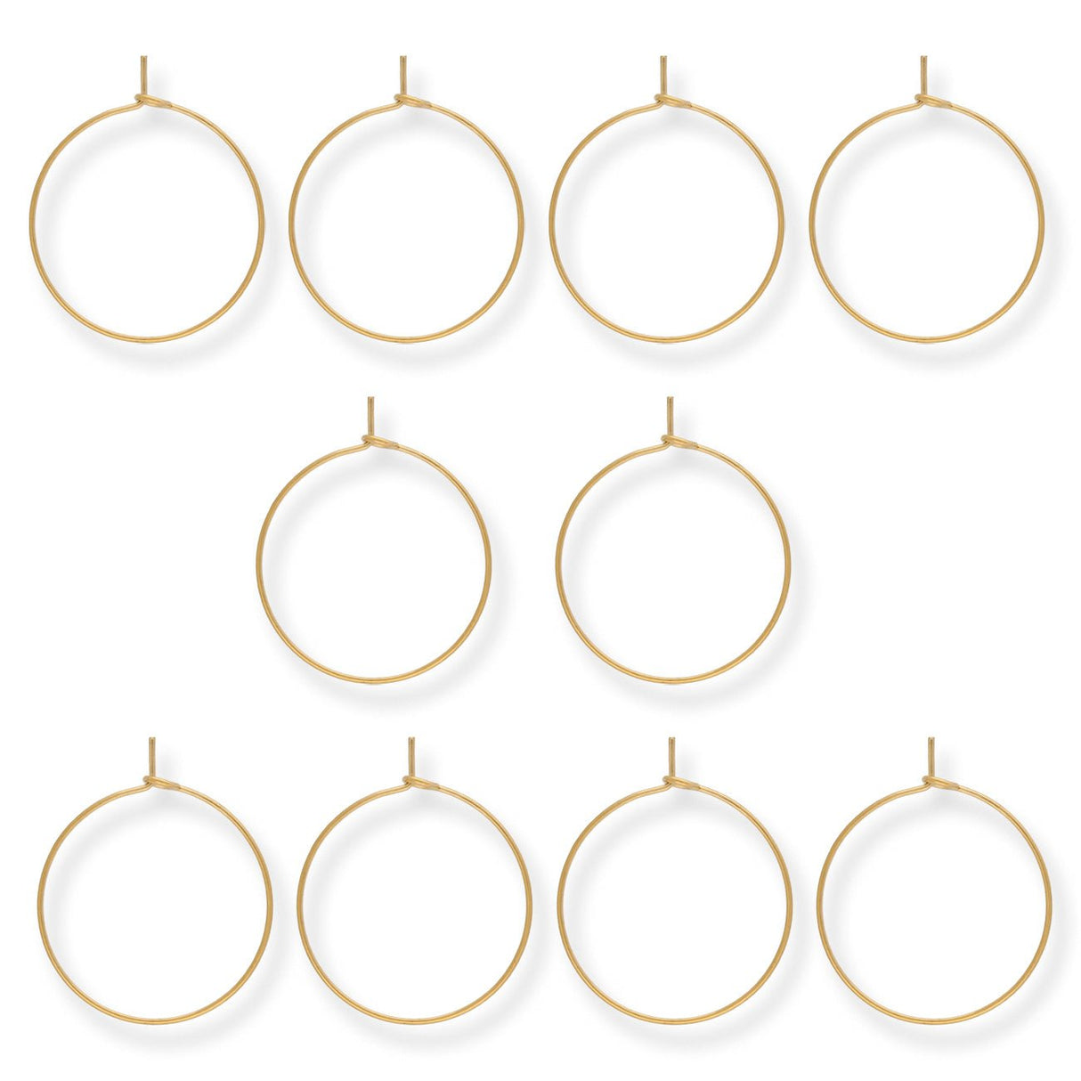 Glas - Markierungsring - Farbe Gold (10 Stk.) - PerlineBeads SA