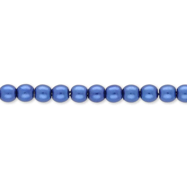 Glasperlen rund - 3 mm - Shiny Cobalt - PerlineBeads SA