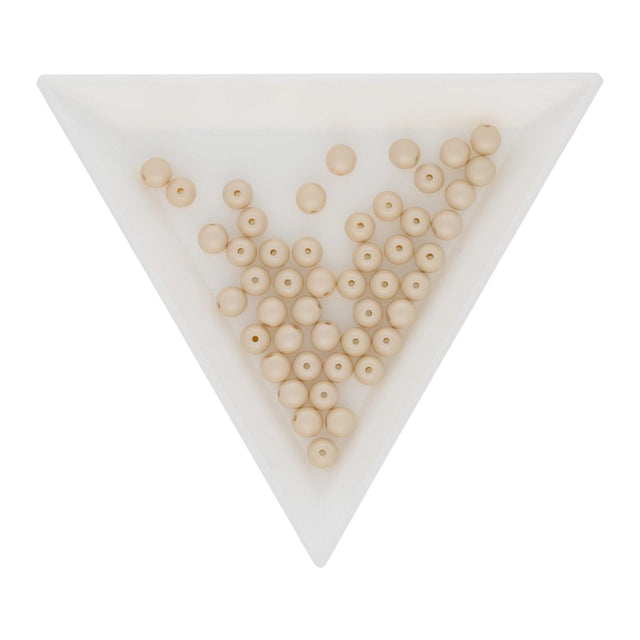 Glasperlen rund - 4 mm - Powdery Beige - PerlineBeads SA