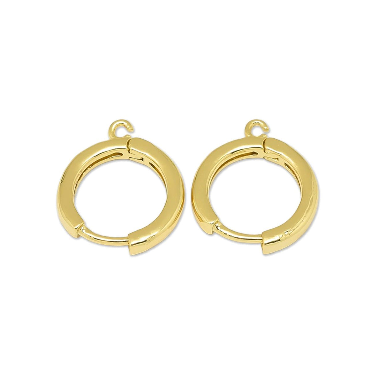 Huggie - Ohrringe aus Messing, Farbe Gold - PerlineBeads SA