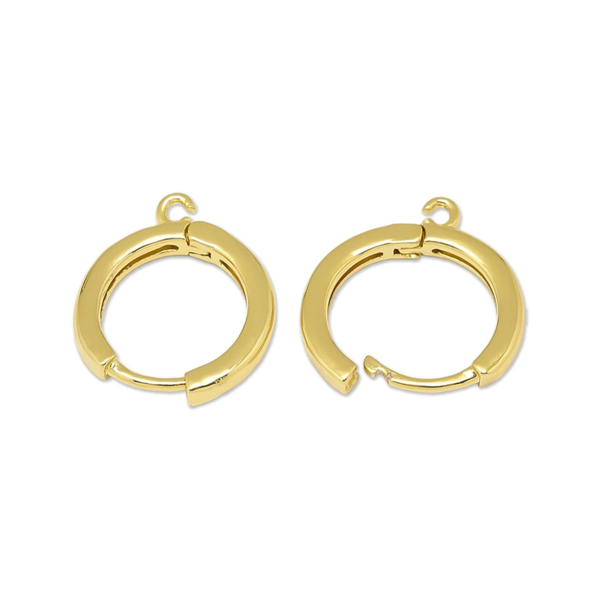Huggie - Ohrringe aus Messing, Farbe Gold - PerlineBeads SA