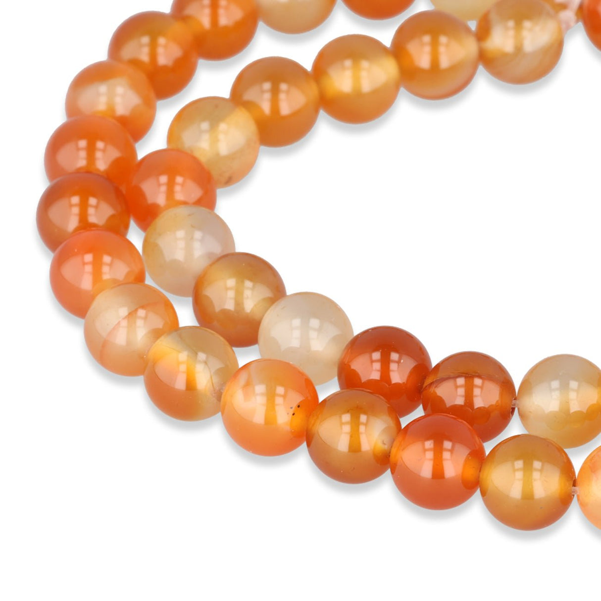Karneol Perlen · rund · 8 mm - PerlineBeads SA