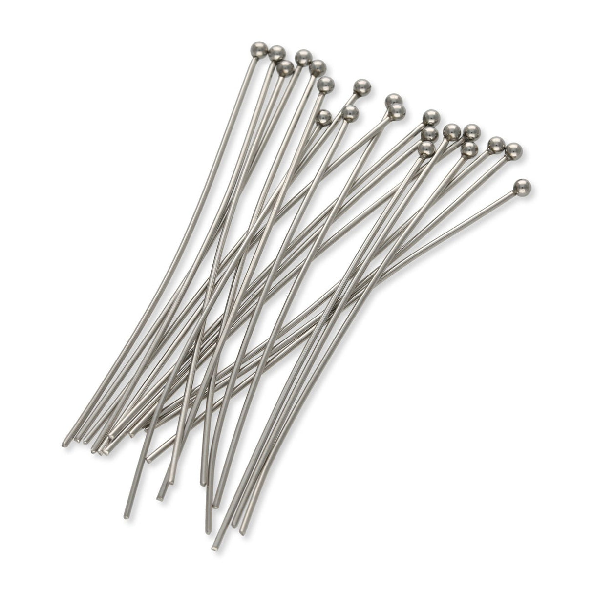 Kettelstift mit Kugelkopf 50 mm – Edelstahl - Farbe Stahl - PerlineBeads SA