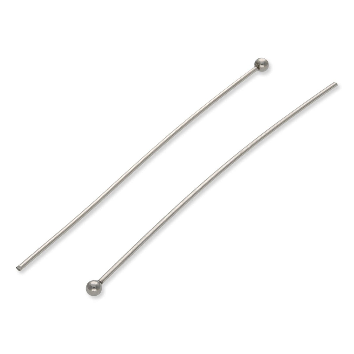 Kettelstift mit Kugelkopf 50 mm – Edelstahl - Farbe Stahl - PerlineBeads SA