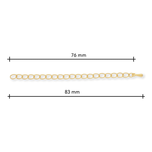 Kettenverlängerung 76 mm – Vergoldet - PerlineBeads