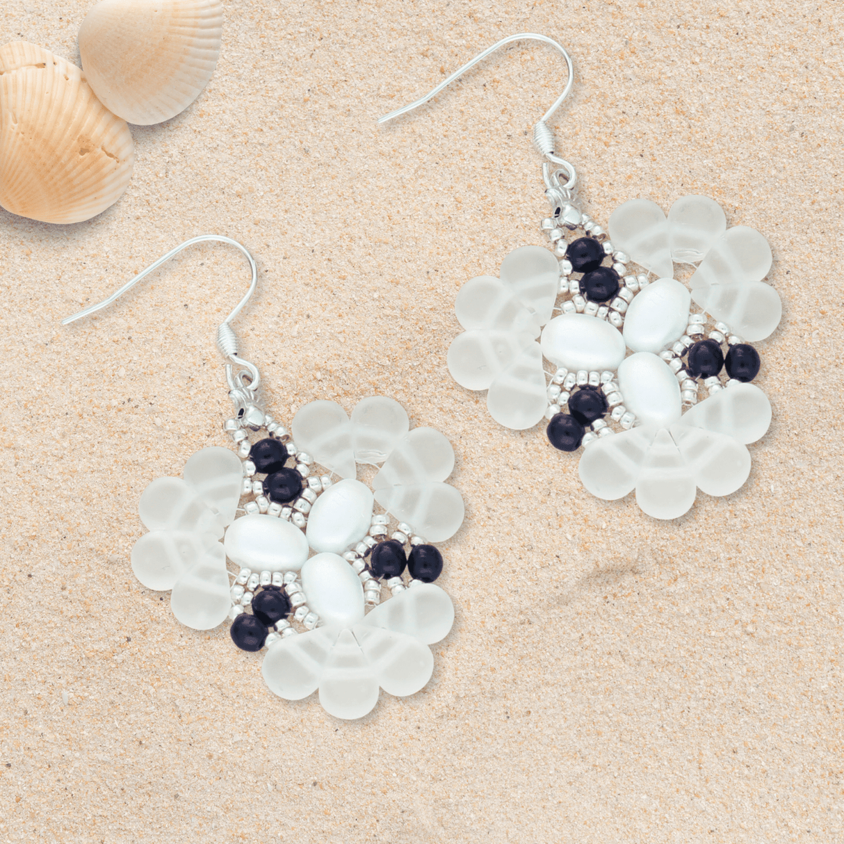 Kit für Ohrringe “Sakura” par Puca® - Kristall - PerlineBeads SA