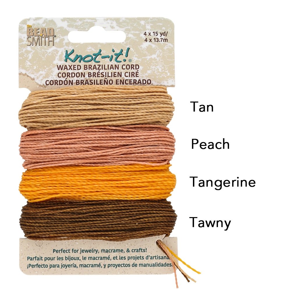 Knot - it! Gewachste brasilianische Kordel - Pumpkin Spice - PerlineBeads SA