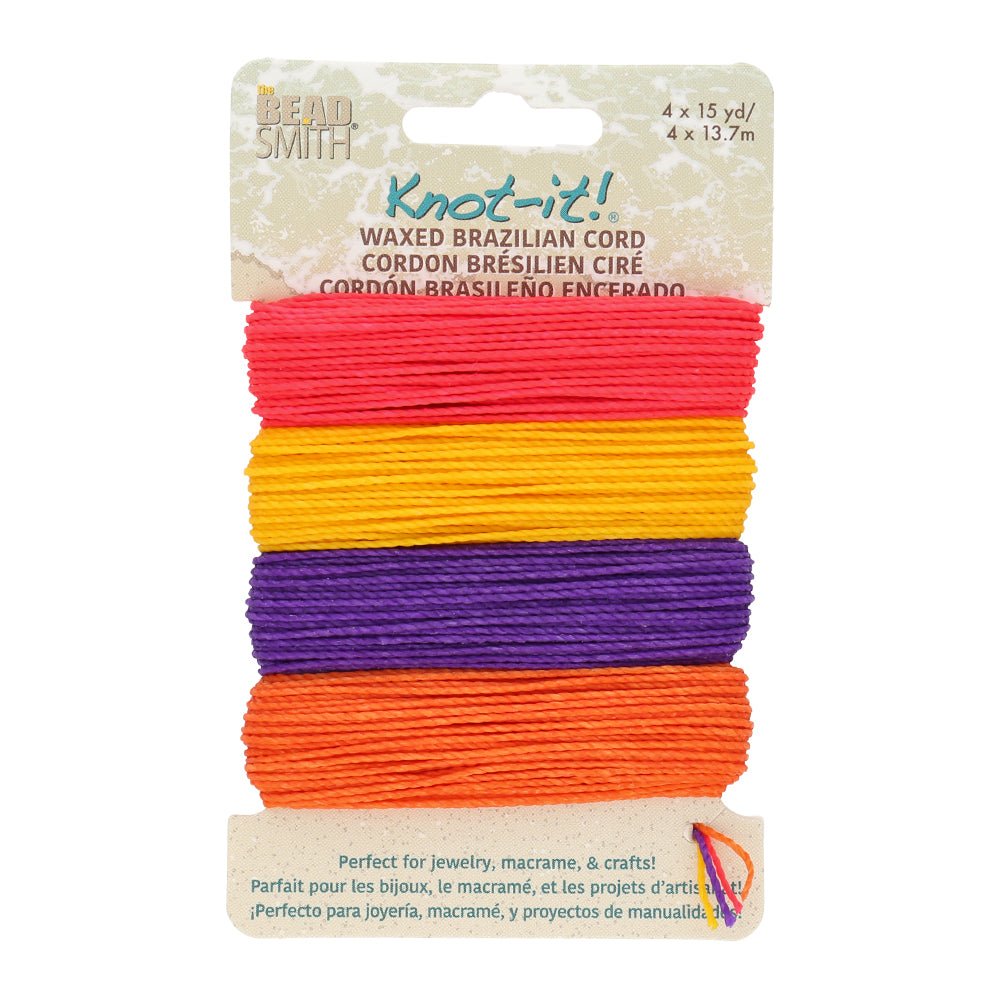 Knot - it! Gewachste brasilianische Kordel - Summer Sunset - PerlineBeads SA