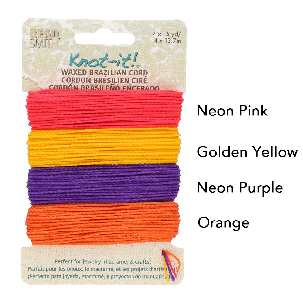 Knot - it! Gewachste brasilianische Kordel - Summer Sunset - PerlineBeads SA