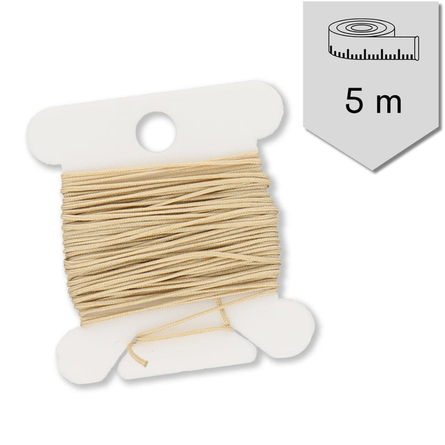 Kordel aus Nylon 0.5 mm - Light Brown - PerlineBeads