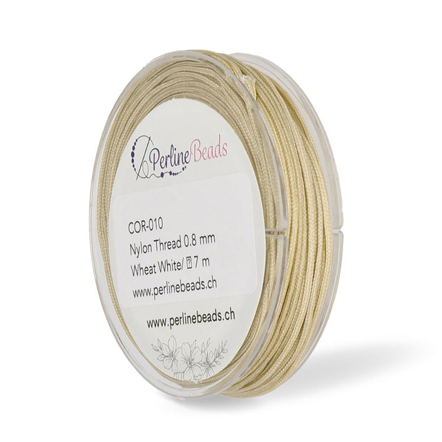 Kordel aus Nylon 0.8 mm - Wheat White - PerlineBeads SA
