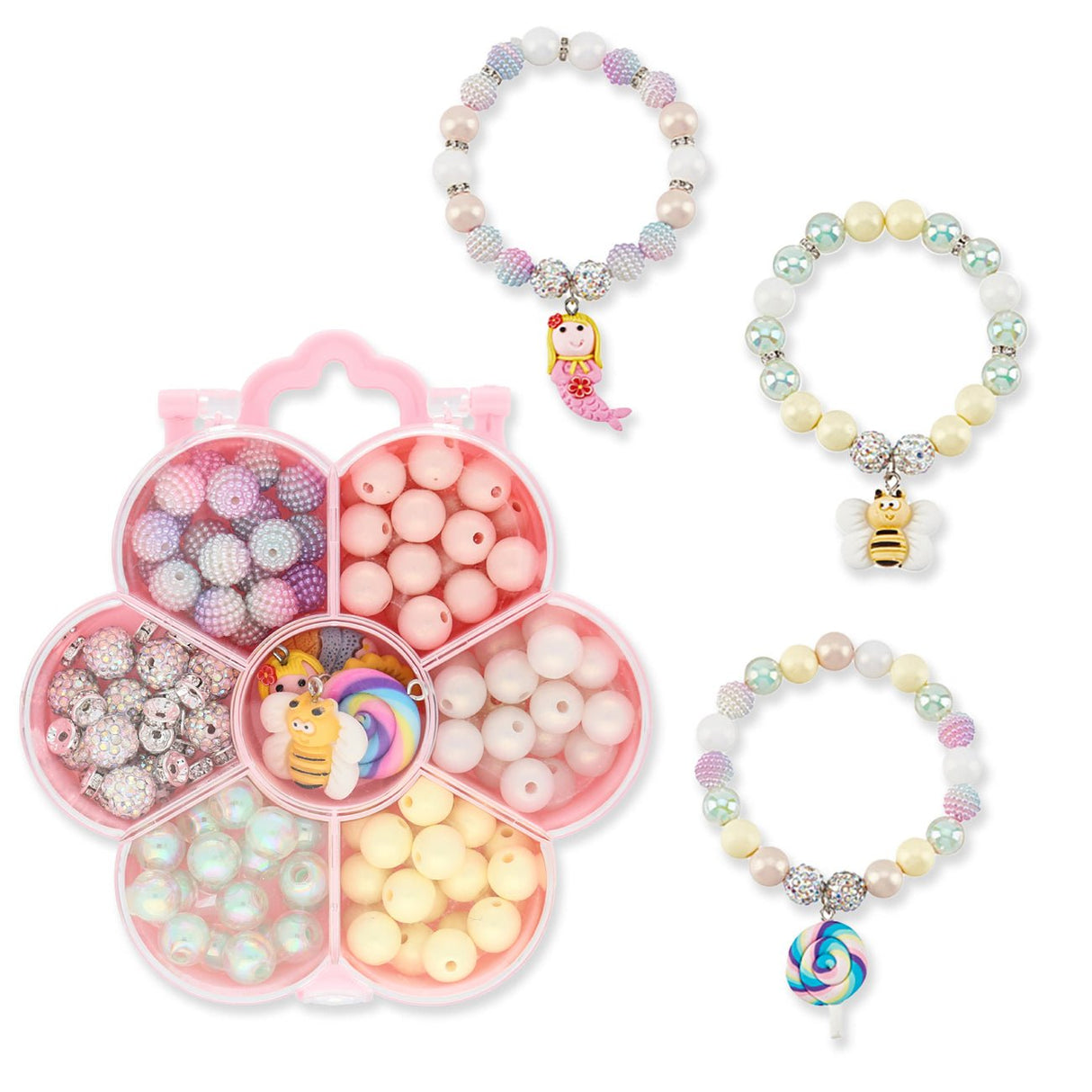 Set per la creazione di braccialetti creativi per bambini - gioielli colorati da sogno!