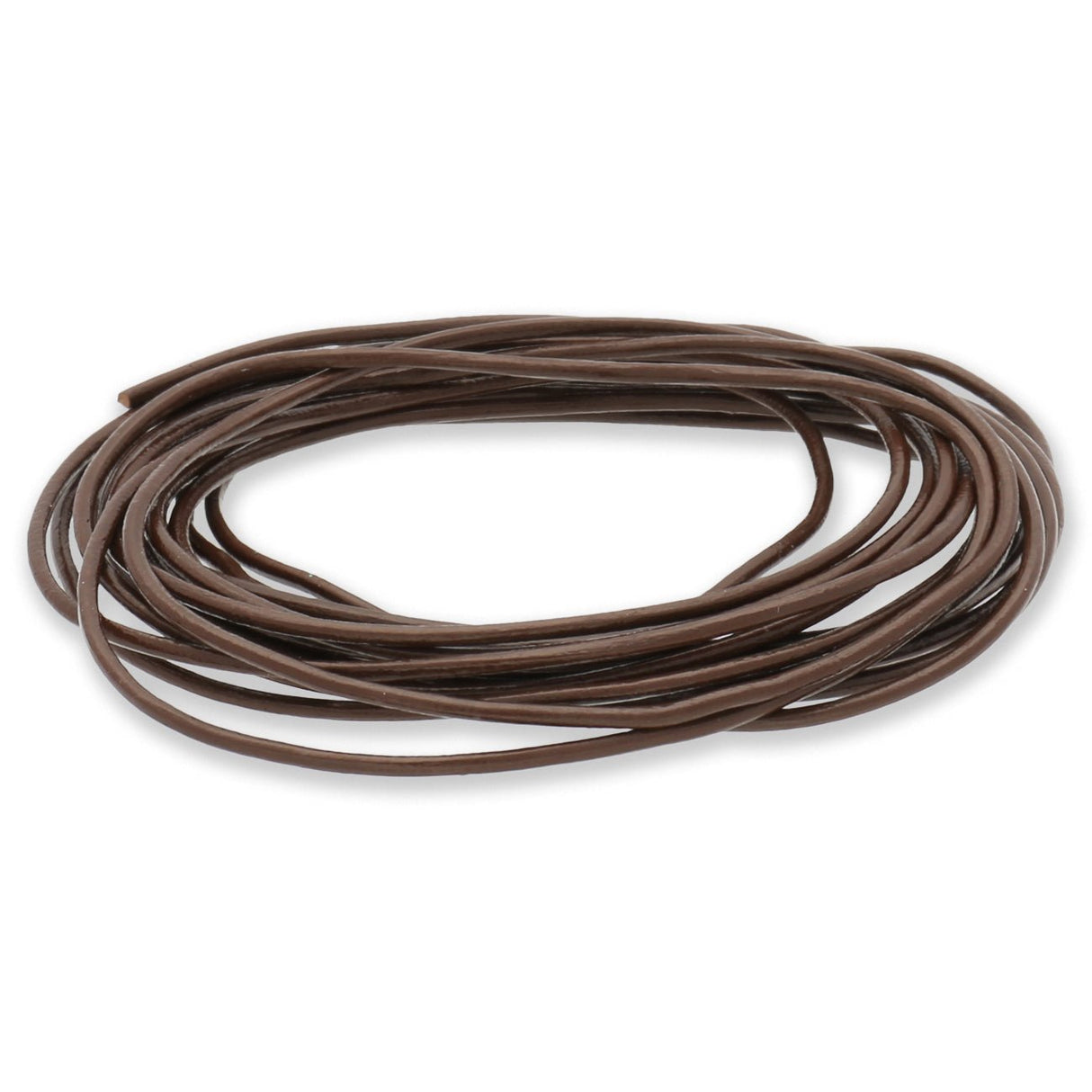 Lederkordel Ø 1 mm - Sattelbraun - PerlineBeads SA