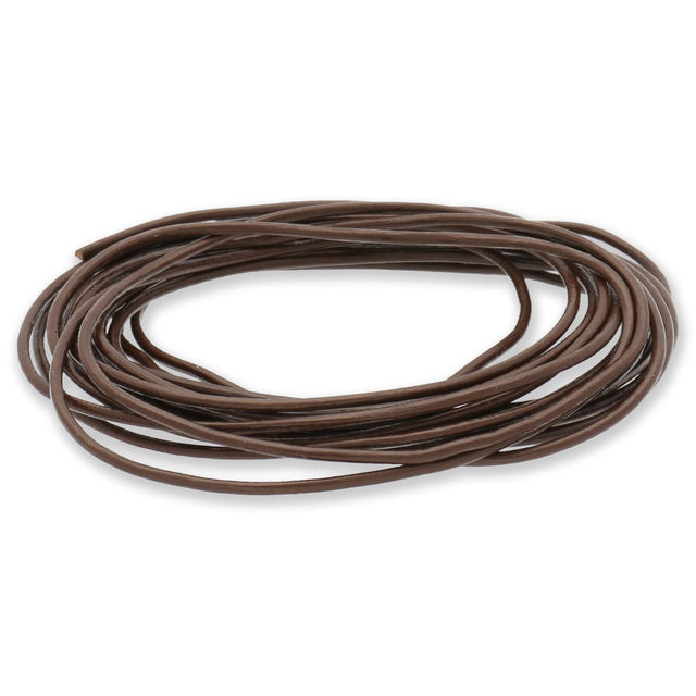 Lederkordel Ø 1 mm - Sattelbraun - PerlineBeads SA