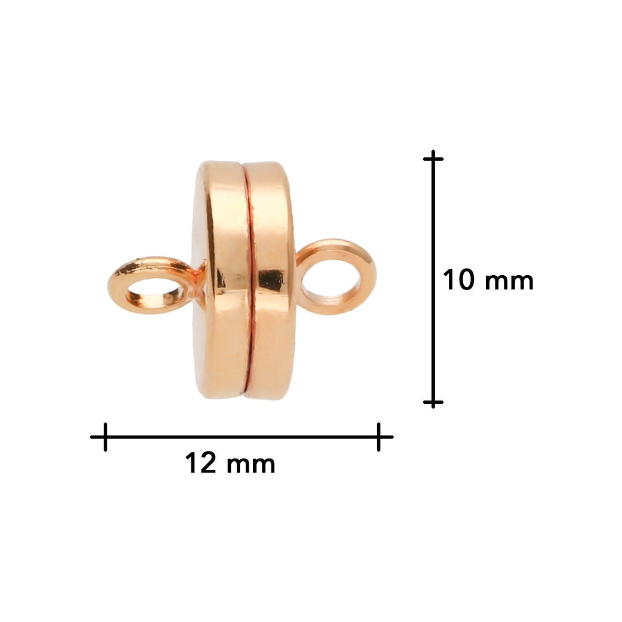 Magnetverschluss - 10 mm – Rose Gold - PerlineBeads SA