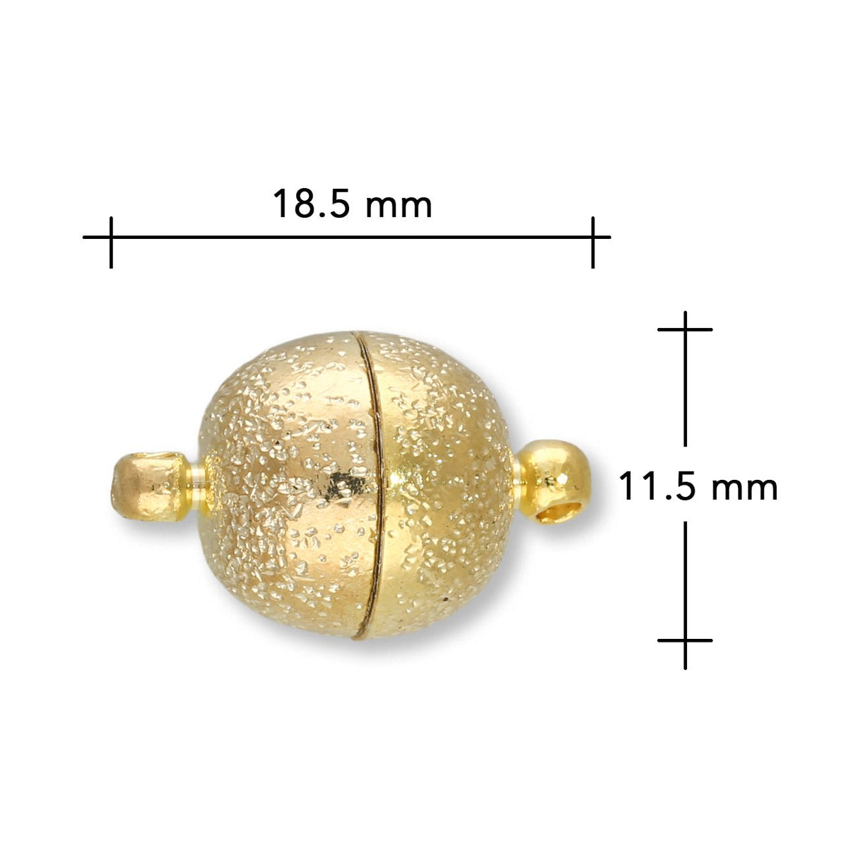 Magnetverschluss rund - 11.5 mm – Farbe Gold - PerlineBeads SA