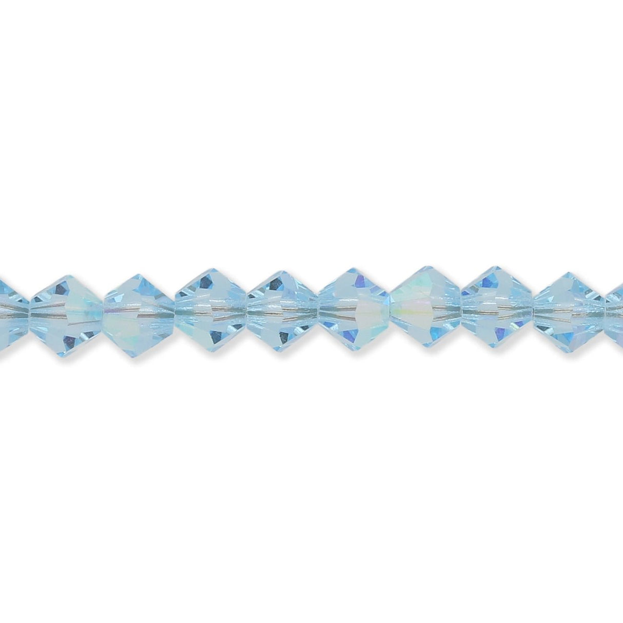 M.C. Doppelkegel 4 mm - Aquamarine AB - PerlineBeads SA