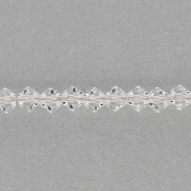 M.C. Doppelkegel 4 mm - Crystal - PerlineBeads SA