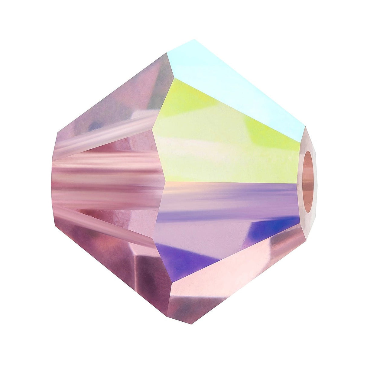 M.C. Doppelkegel 4 mm - Light Amethyst AB - PerlineBeads SA