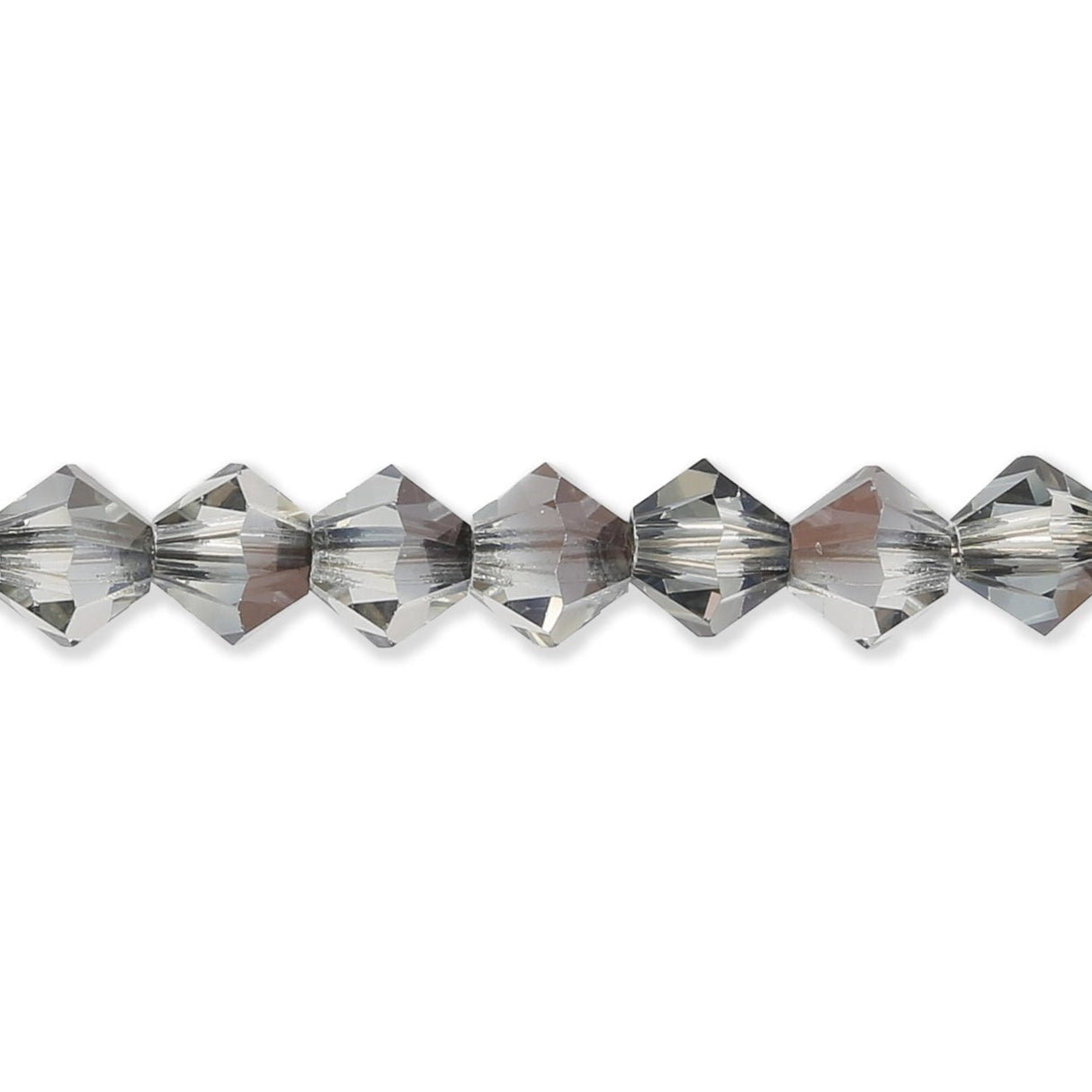 M.C. Doppelkegel 4 mm - Light Grey Shine - PerlineBeads SA