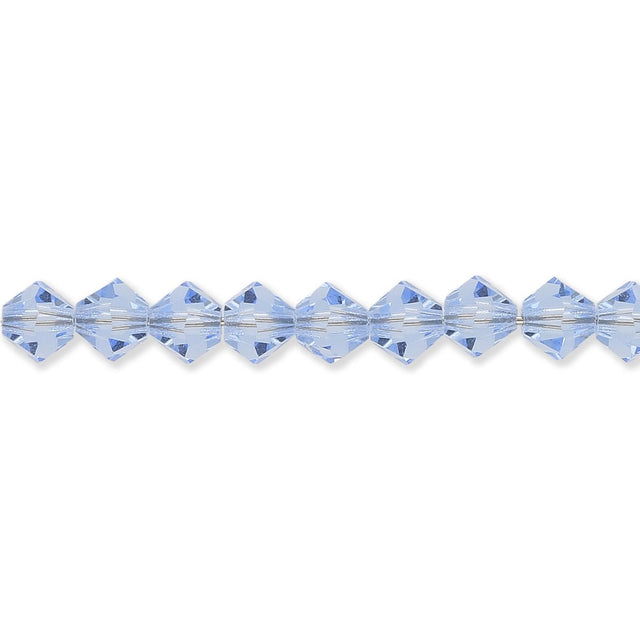 M.C. Doppelkegel 4 mm - Light Sapphire - PerlineBeads SA