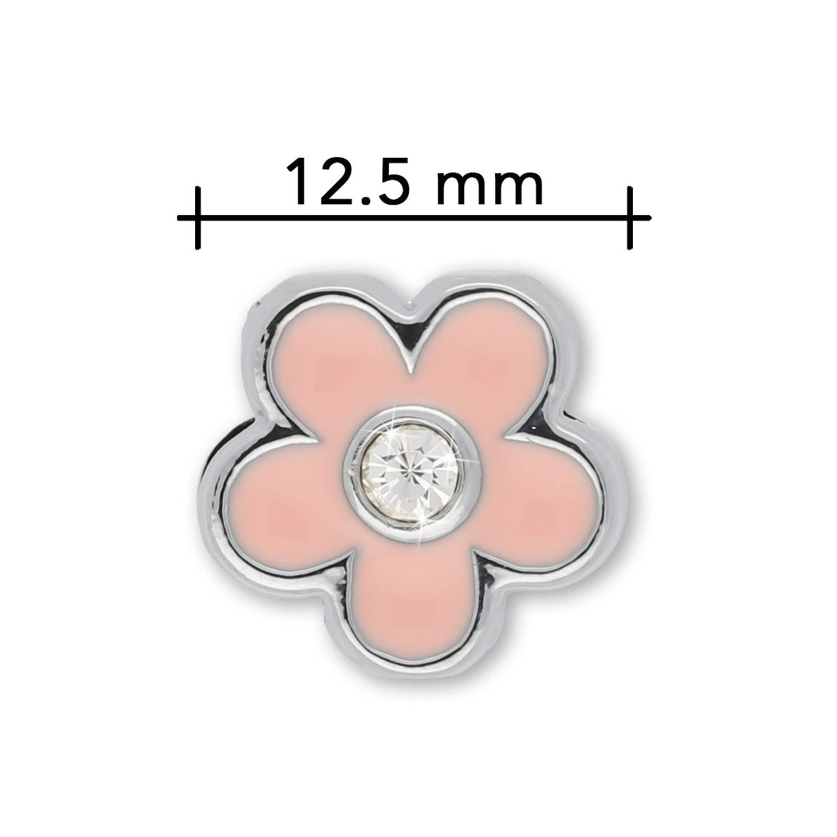 Metallperle Slider «Flower» mit Strass – Funkelnder Blütenzauber - PerlineBeads SA