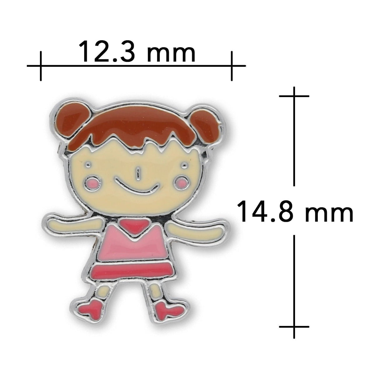 Metallperle Slider «Girl» – Verspielter Akzent - PerlineBeads SA