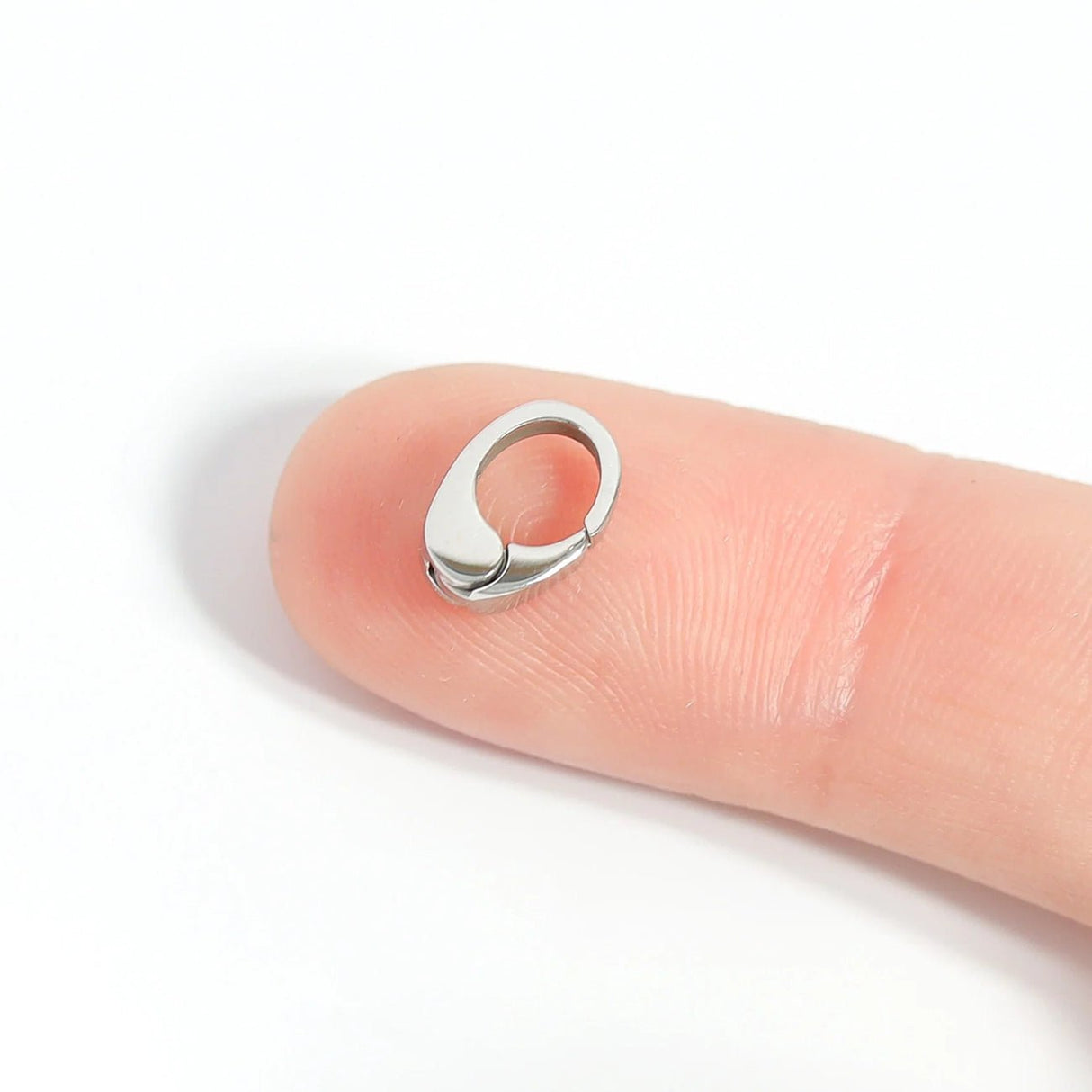 Mini Oval Karabiner – Edelstahl - PerlineBeads SA