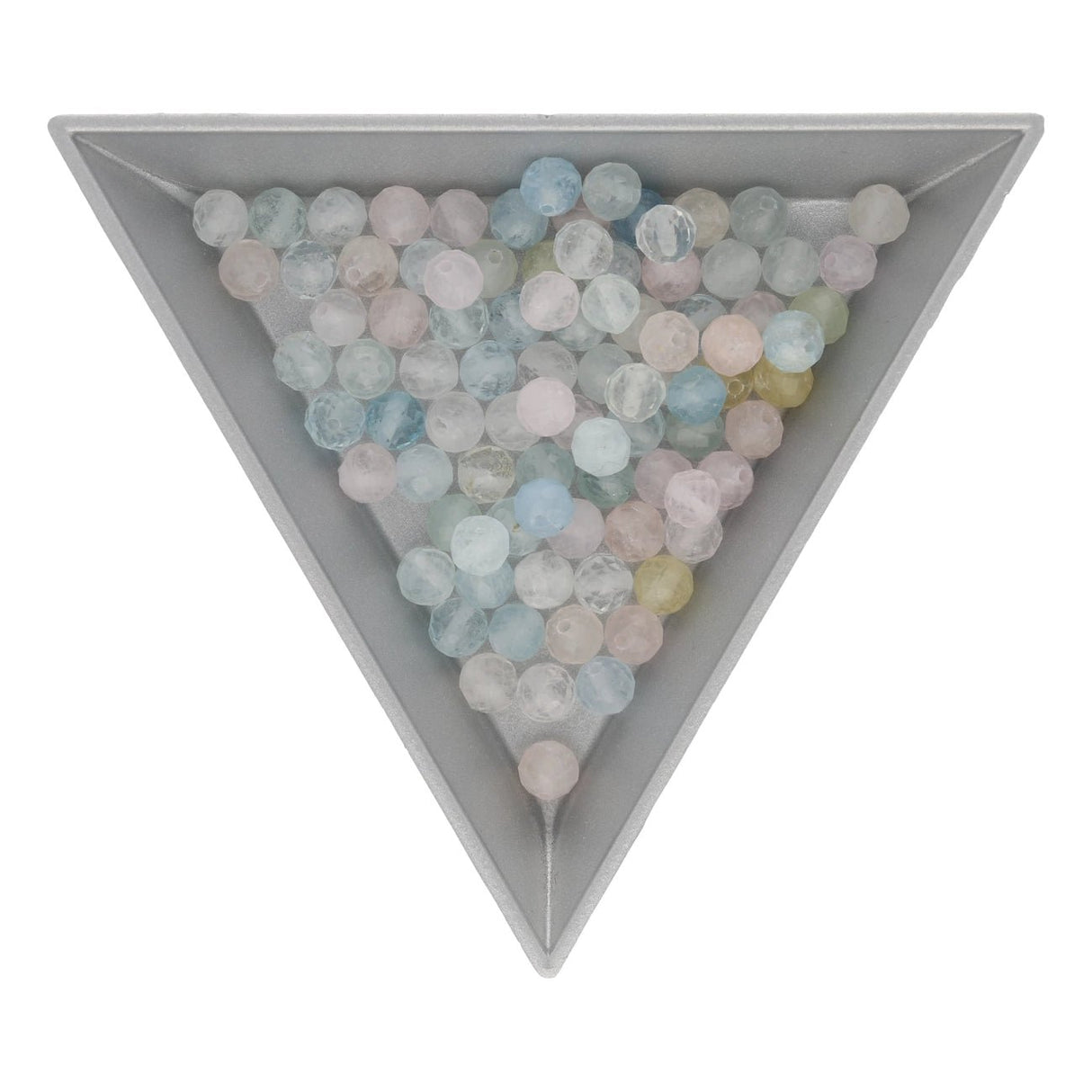 Morganit Perlen rund facettiert - 4 mm - PerlineBeads SA