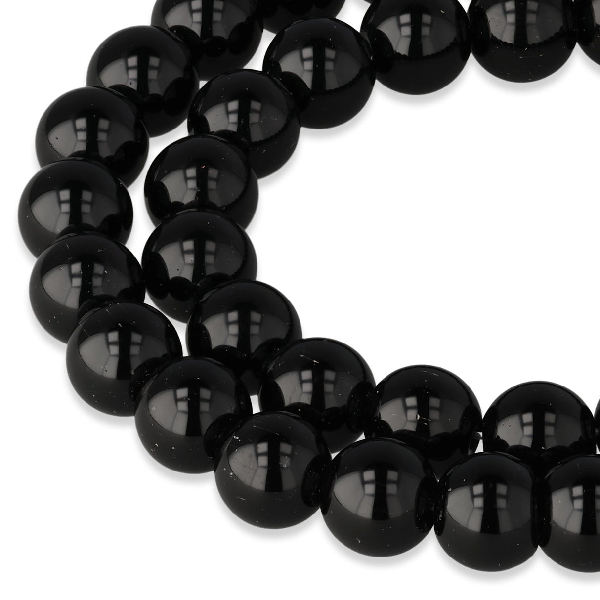 Obsidian Perlen · rund · 8 mm - PerlineBeads SA