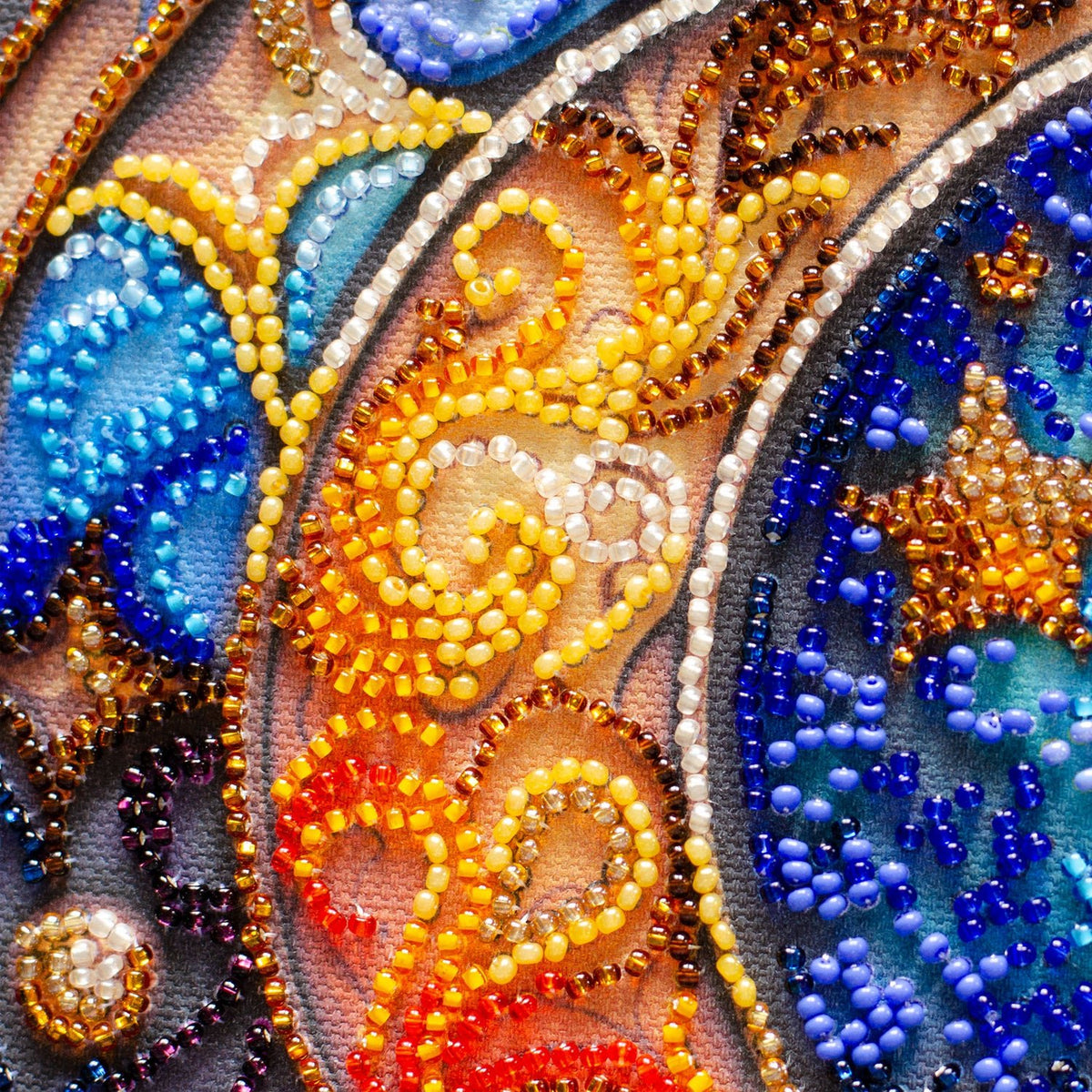 Perlen-Stickbild Mond & Sterne • Magical Dreams • 20 x 20 cm - PerlineBeads SA