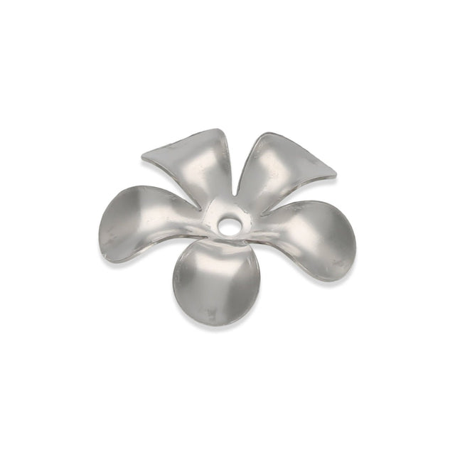 Perlenkappen Blumenform – 15 mm - Stahl - PerlineBeads