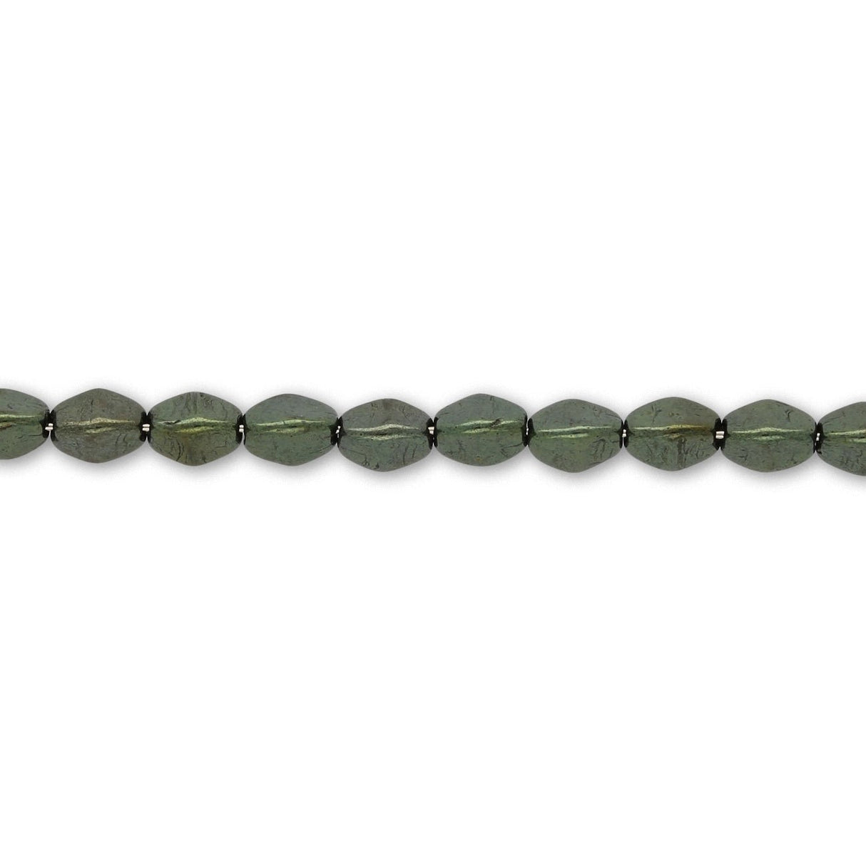 Pinch Bead 5x3 mm - Jet Red Luster - PerlineBeads SA