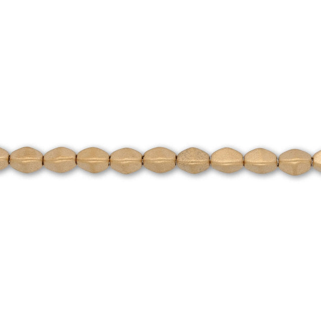 Pinch Bead 5x3 mm - Matte Metallic Flax - PerlineBeads SA
