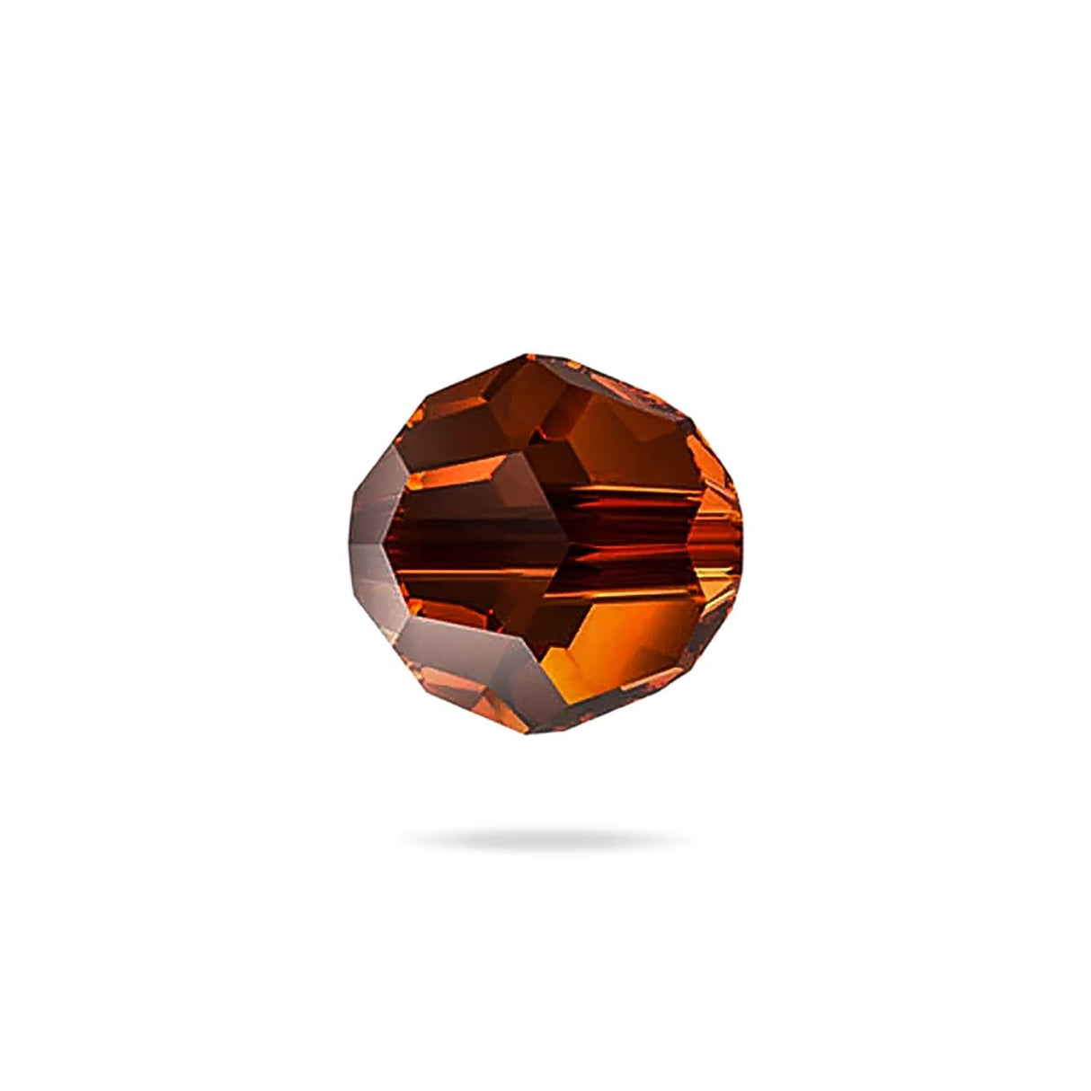 PRESTIGE 5000 Kristall, Classic runde Perle, 8 mm - Amber (2 Stk.) - PerlineBeads SA